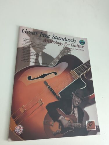 Fred Sokolov Great Jazz Anthology For Jazz Guitar Rare Sheet Music Book,CD + Tab