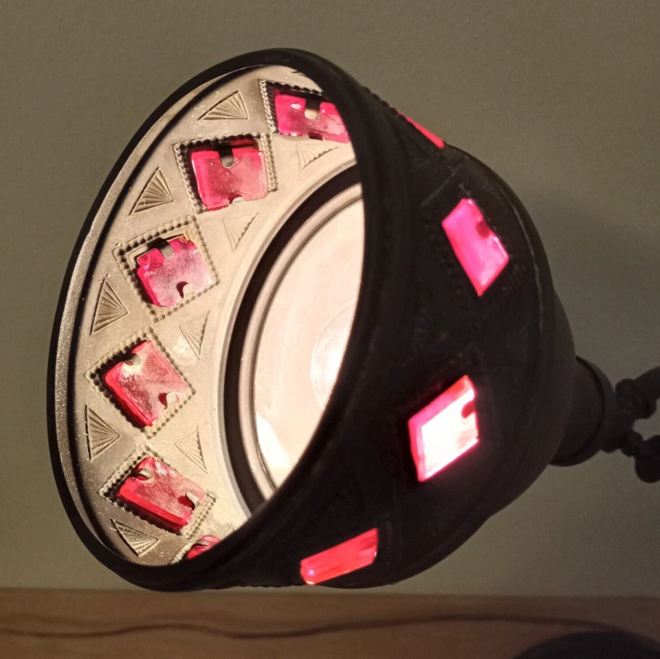 Antiguo Art Nouveau austriaco de bronce fundido con trozos de vidrio joyas Foto 3 de 4