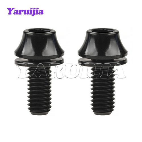Titanium Bolts M5 x 12mm HexScrew+Washers Bike Water Bottle Cage MTB Holder 2pcs - Picture 11 of 12