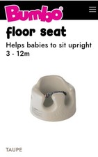 Bumbo Infant Floor Seat W/Adjustable Safety Harness, Taupe-New-No Box