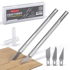 XFasten Exacto Knife Set of 2 Exacto Knives for Crafting with 60 Exacto Knife...