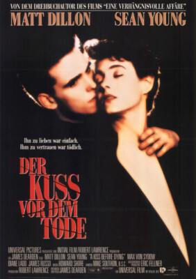 Der Kuss vor dem Tode ORIGINAL A0 Kinoplakat Sean Young / Matt Dillon /M v Sydow