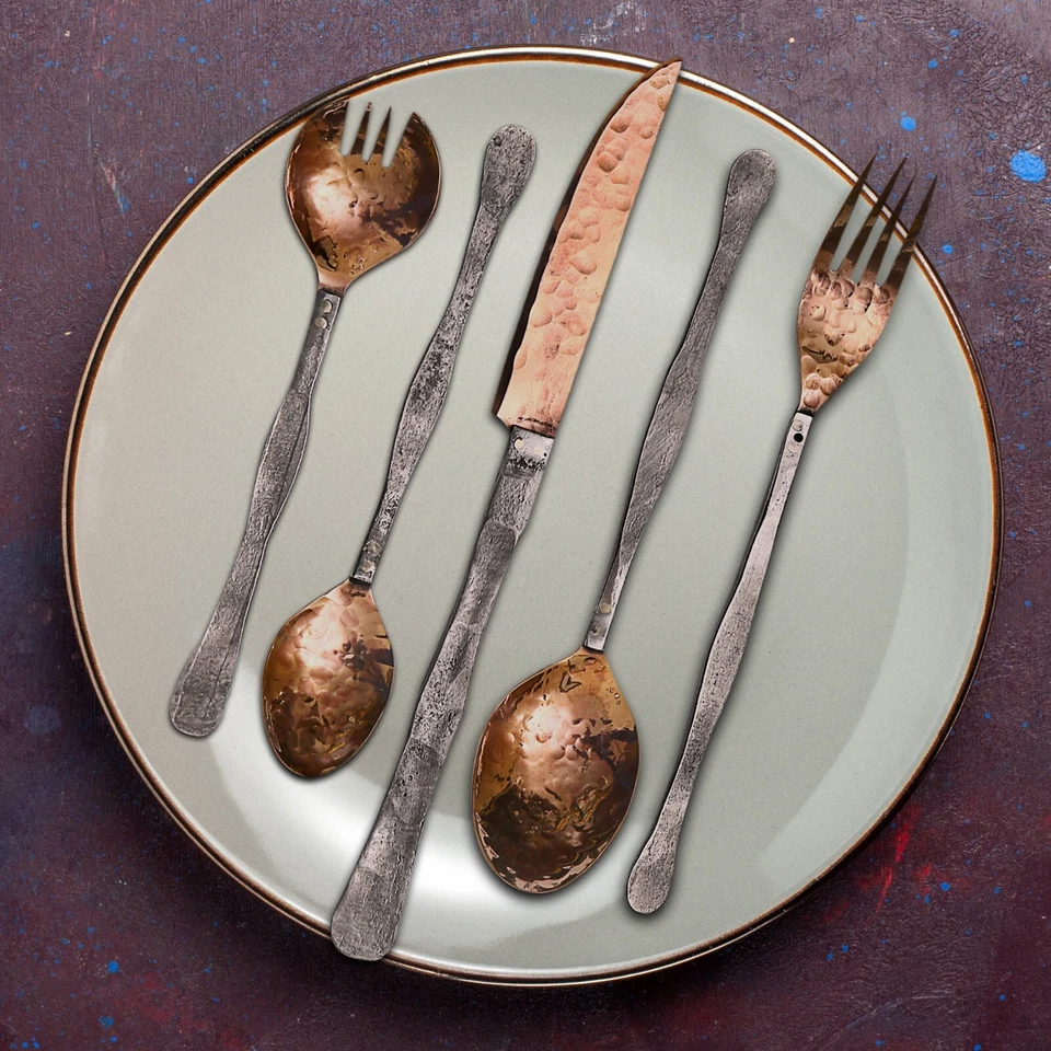 Juego de cubiertos de cobre Foto 4 de 4