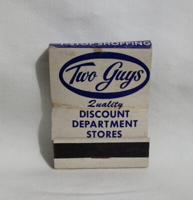 Vintage Two Guys Discount Department Stores Matchbook Advertising Matches Full