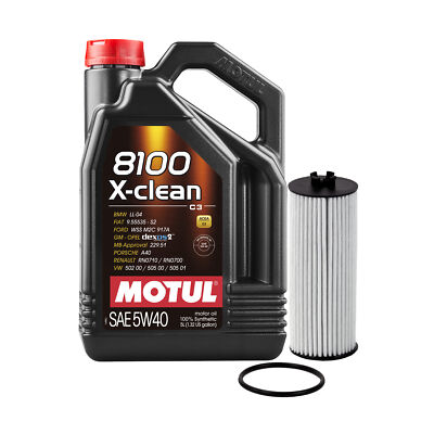 5L Motul 8100 X-CLEAN 5W40 Wix Filter Motor Oil Change Kit API SN
