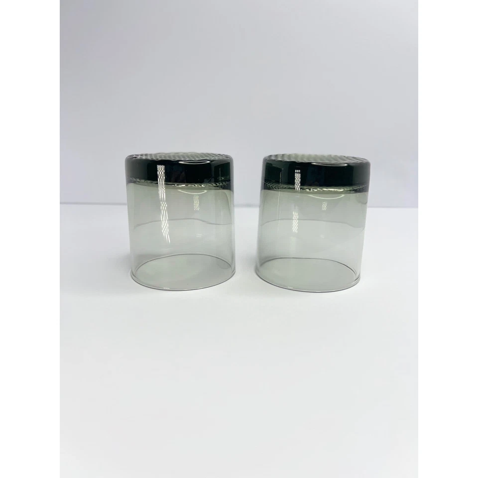 2 vasos gris humo MCM vaso de vidrio vajilla de bar vintage 3,25" x 3" Foto 4 de 4