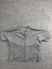 Figs Technical Collection Scrub Shirt Womens XS Gray Henley Pockets W20SW1028
