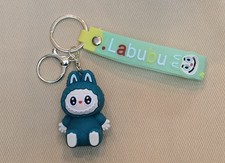 NEW Labubu PVC 2 Pc Keychain The Monsters Series Figure Toy Teal