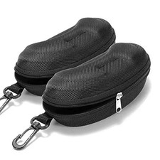 2 Pcs Zipper Hard Sunglasses Cases Portable Travel Eyeglasses Cases with Plas...