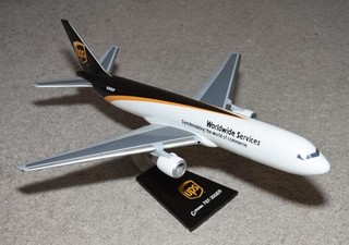 UPS Worldwide Services Boeing 767 300ER N308UP Large Contractor Desktop Model