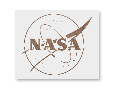 NASA Stencil   Space Logo Stencil for Painting - Reusable 10 Mil Mylar Template
