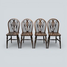4 Old Charm Style Dining Chairs Wheelback Windsor By Webber FREE UK Delivery*
