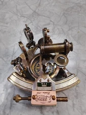 Antique Brass Sextant | Nautical Maritime Navigation Instrument | Vintage Marine