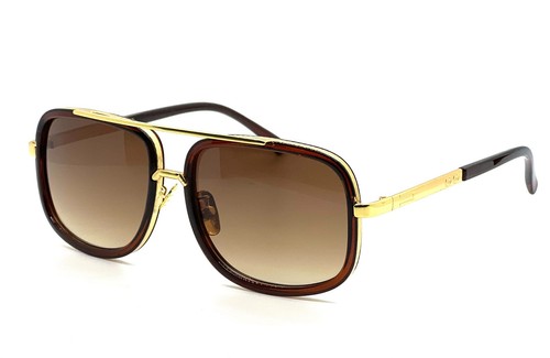 Men Fashion Sunglasses Oversized Square Gold Flat Top Frame Hip Hop Fancy Black - Afbeelding 37 van 76