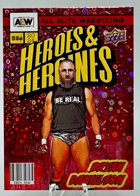 2024 Upper Deck AEW Heroes & Heroines of AEW Red Bryan Danielson #'d 13/49