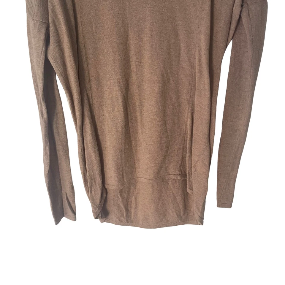 Suéter feminino C&C California tamanho pequeno mistura de lã e cashmere marrom - Imagem 4 de 4