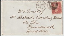 REDHILL / A21 - DUPLEX QV. 1d ROSSO. pl.189 - 1872 COPERTINA