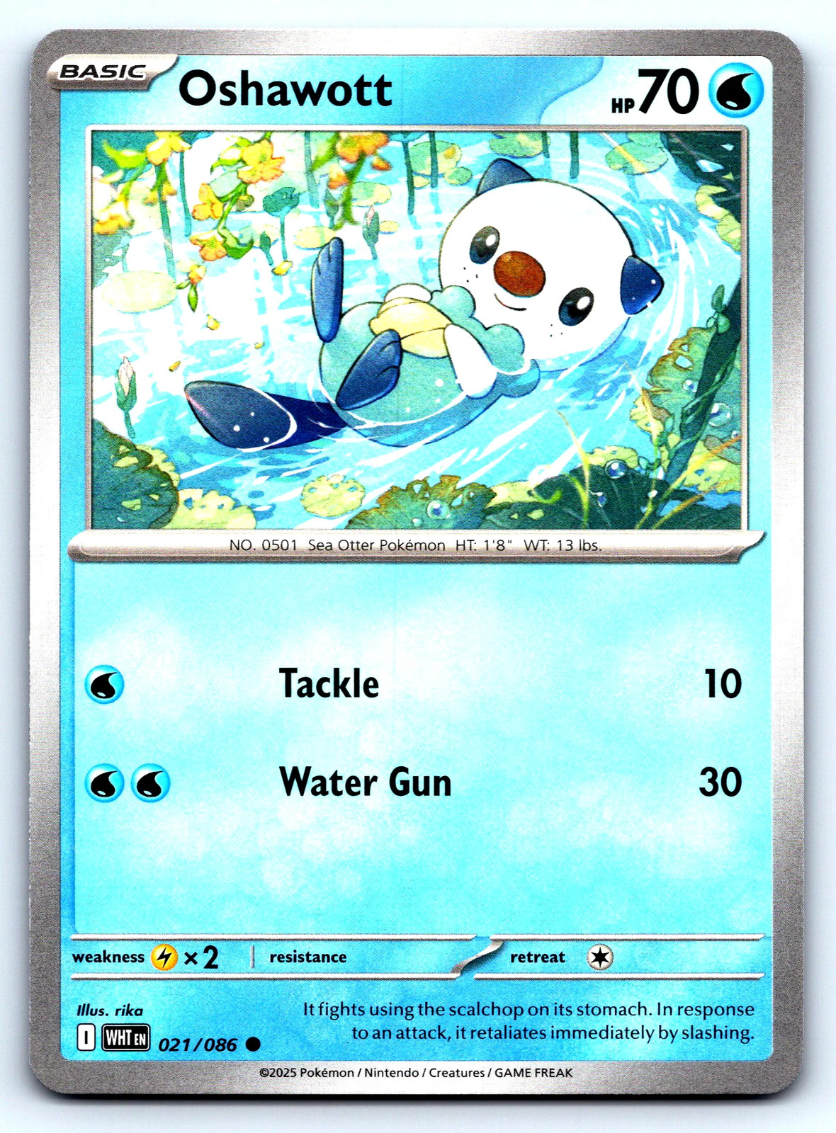 Oshawott White Flare #21 Normal NM Pokemon Card