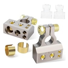 Battery Terminals, 2/4/8/10 Gauge Battery Terminal Connectors with Shims 24810