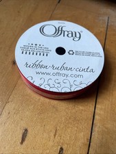 Nastro raso doppia faccia Berwick Offray 5/8" bobina 21' rosso RN17991 made in USA