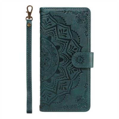Handyhülle für Samsung S26 S25 S24 S23 S22 Plus FE Mandala geprägt Wallet Case