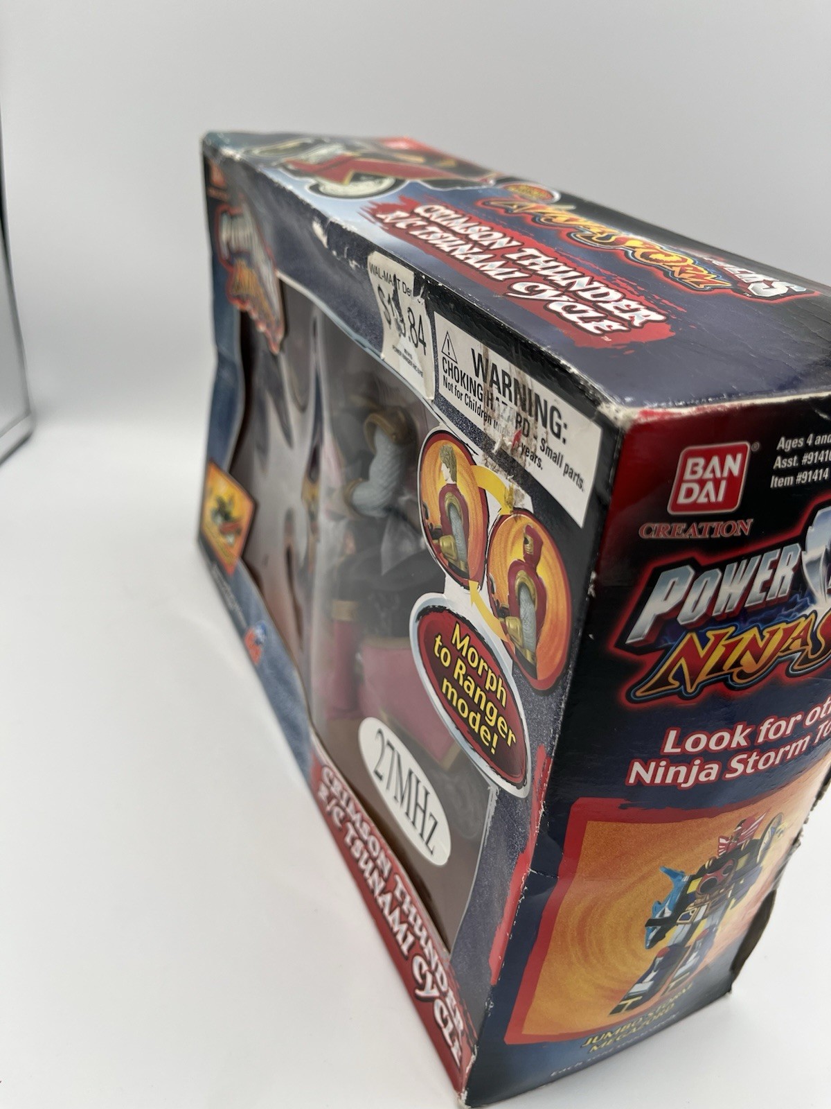 Power Rangers Ninja Storm Crimson Thunder Radio Control Tsunami Cycle 2003 New