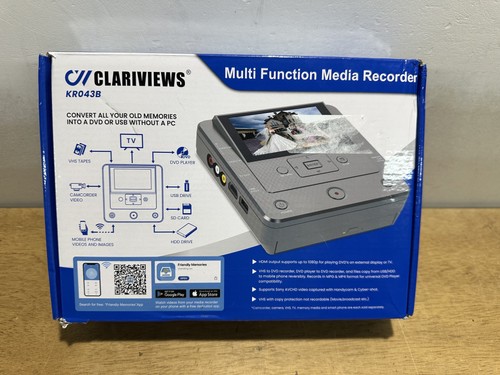 Clariviews KR043B Multi Function Media Recorder USB VHS DVD Video Converter Bund - Afbeelding 2 van 9