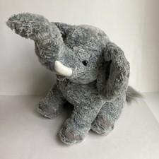 FAO Schwarz 5th Avenue 16  Thunder Elephant Gray Stuffed Plush Chenille Vintage