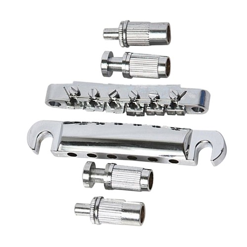Juego de 6 piezas de puente de bloqueo y cordal de 6 cuerdas para guitarra eléctrica - Imagen 5 de 11