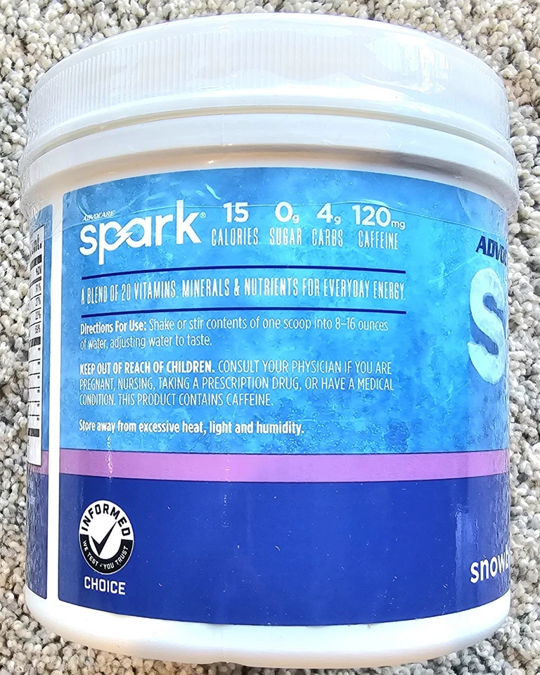 Suplemento de vitaminas y aminoácidos AdvoCare Spark SNOWBERRY - Focus EDICIÓN LIMITADA Foto 2 de 4