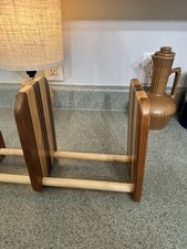 Vintage David Levy Hardwood Creations Adjustable Book Organizer&mdash;Davis, CA studio