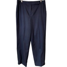 Vintage Talbots Stretch Navy Blue Dress Pants Women Size 10 Pocket Career Office