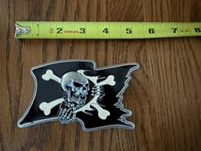 2007 Skull and Cross Bones Pirate Flag Belt Buckle By Great American Products