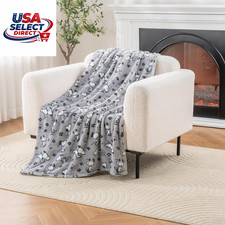 Peanuts Velvetloft Snoopy Plush Throw Blanket 55" x 70" Grey