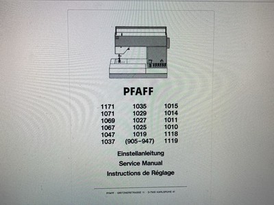 Pfaff 1015 Manual  Digital
