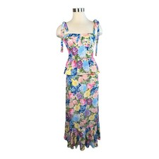 Show Me Your Mumu Paxton Midi Dress Flower Shop Floral Wedding Guest Formal Sz M