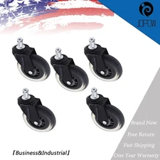 3"5 Pack Office Chair Caster Rubber Swivel Wheels Replacement Heavy Duty