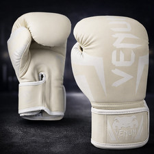 Venum Elite 14oz Boxing Gloves – White/Off-White, Professional MMA & Training