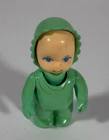 Vintage little tikes dollhouse Baby Figure Green Toy Doll Infant 2.5”