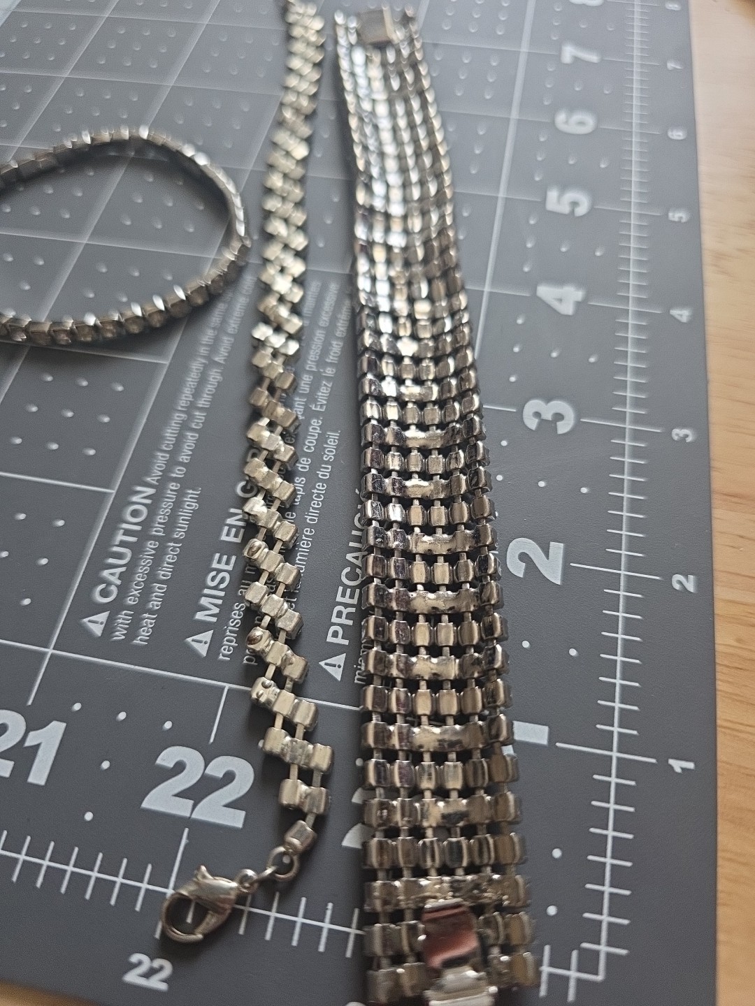 Vintage Rhinestone Bracelets Unsigned - image 2