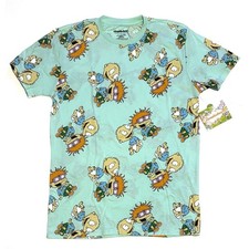 Nickelodeon Rugrats T-shirt Mens Size M Medium All Over Print Green NWT