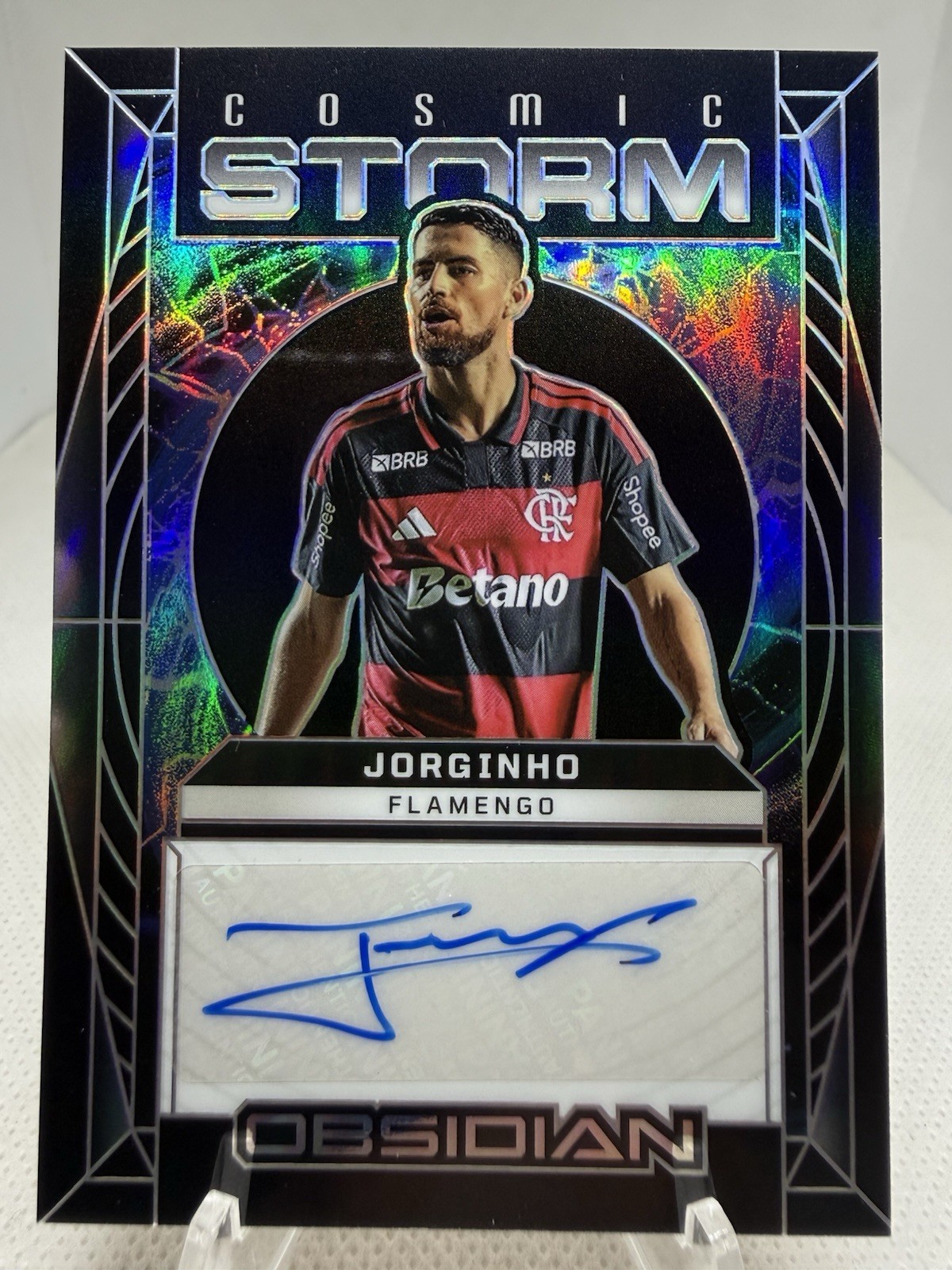 Panini Obsidian 2025-26 Cosmic Storm Jorginho Auto /52. Flamengo CS-J