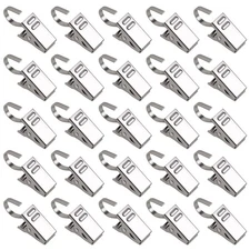 25Pack Metal Hanging Curtain Hook Clips for Curtain Photos Home Decor Display