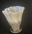 Vintage Fenton Hobnail Handkerchief Opalescent Vase