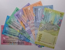 Indonesia Banknotes 1000 - 100000 Rupiah Set 2022 Solid S/N 111111 (7PCS) - UNC