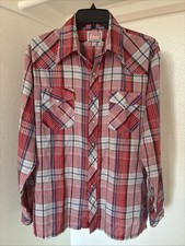 Vintage Western Pearl Snap Shirt 70s Disco Jeans USA colors