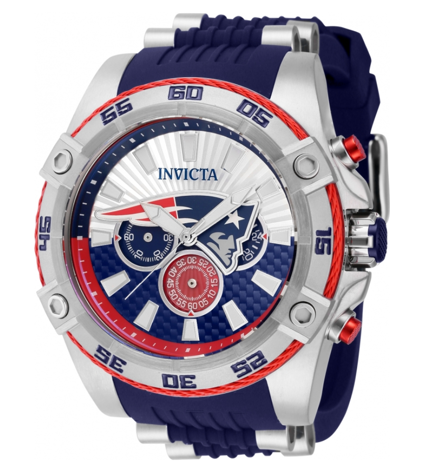 Invicta NFL New England Patriots 52mm Carbon Fiber Chronograph Watch for Men 41964  