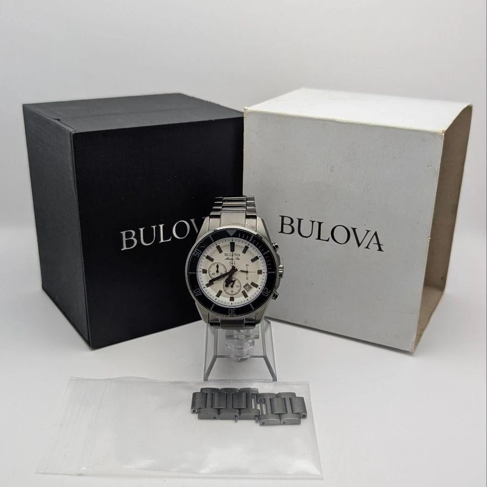 Reloj Hombre Bulova Marine Star Cronógrafo 98B205 Cuarzo Acero De Japón Foto 2 de 4