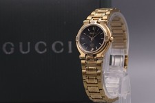[Near MINT w/ Box] Vintage Gucci 9200L Black Dial Quartz Women's Watch 25mm