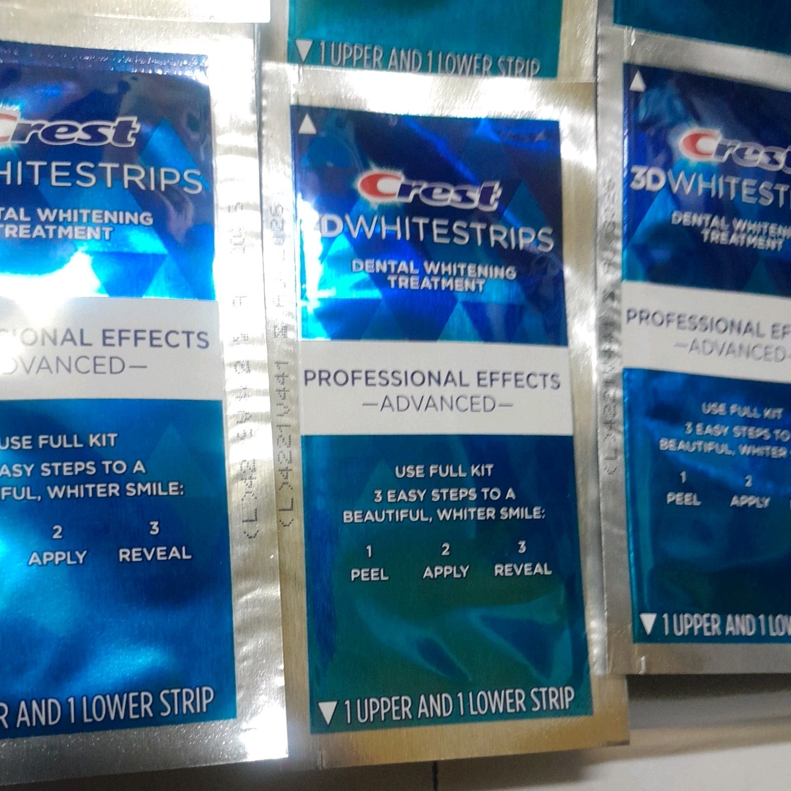 NEW CREST ADVANCED PROFESSIONAL EFFECTS Whitestrips 5 Pouches / 10 Strips 3D